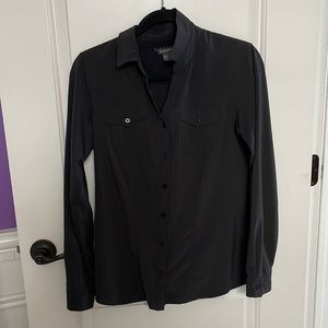 Black Button Down Long-sleeves Shirt